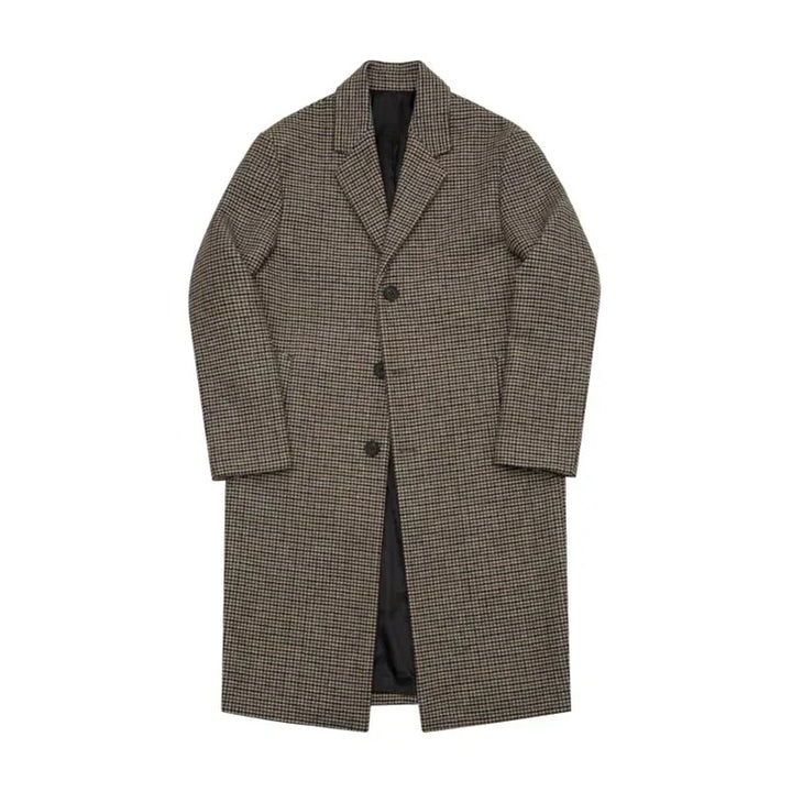 Men’s Ashbury Checked Wool Overcoat