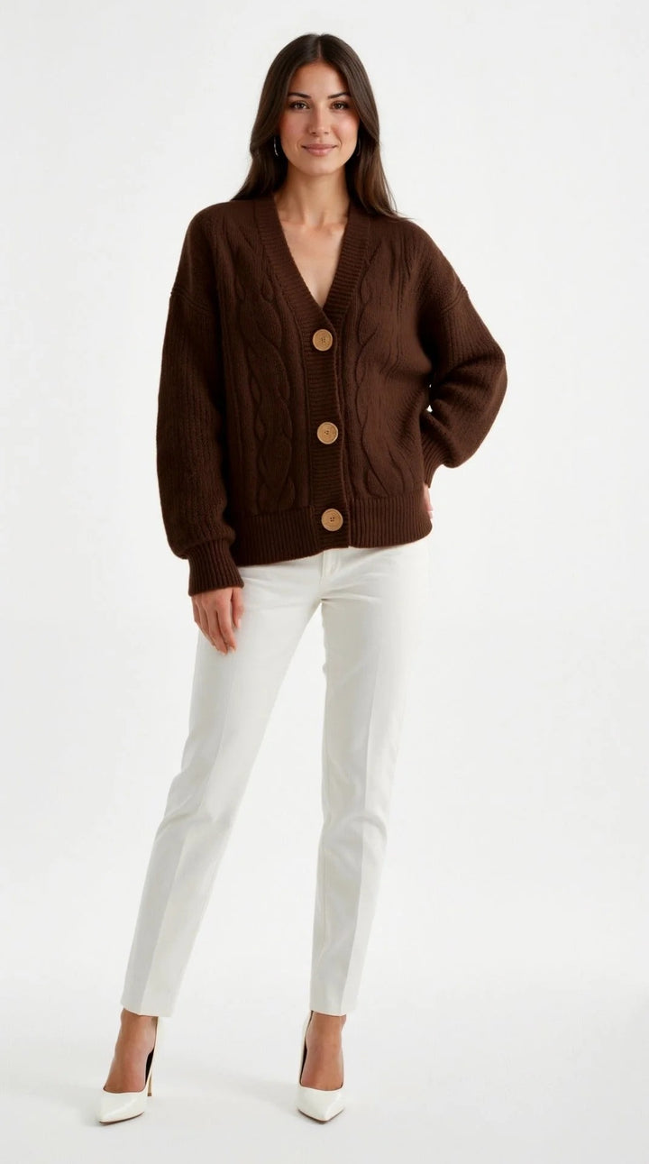 Women’s Elowen Cable Knit Button Cardigan