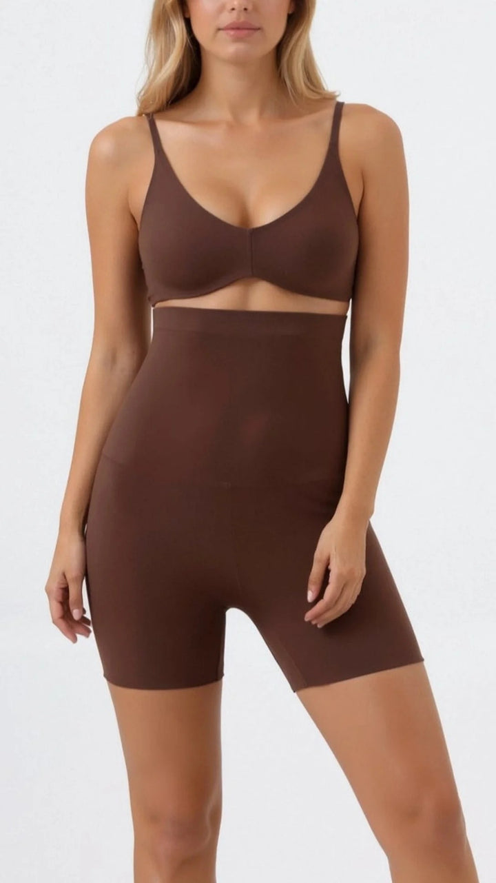 Women’s Contour High-Waist Shaper Shorts – Seamless Body Sculpt