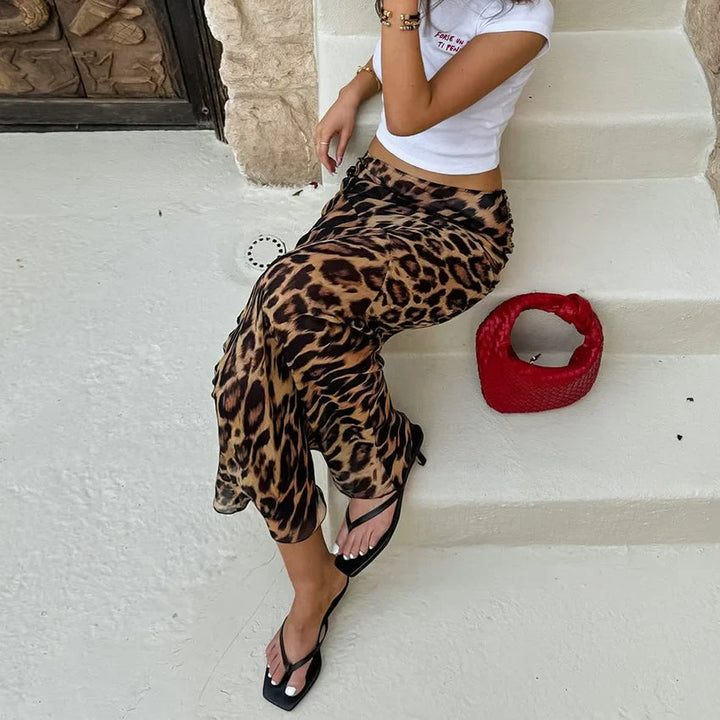 Women’s Animal Print Floor Length Skirt