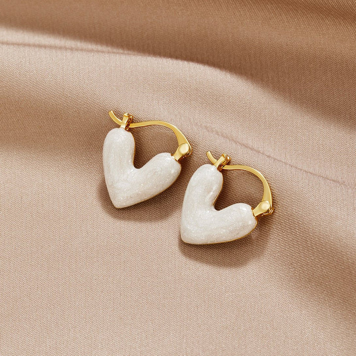 Women’s 18K Gold-Plated Heart Hoop Earrings