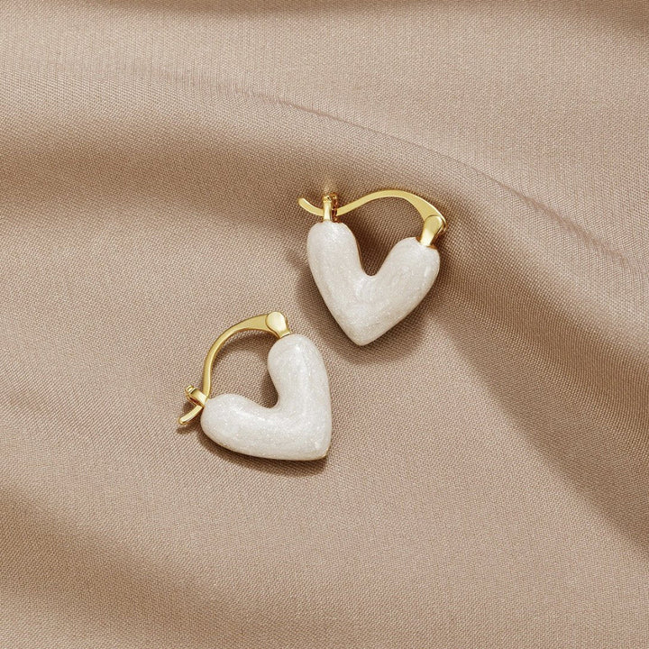 Women’s 18K Gold-Plated Heart Hoop Earrings