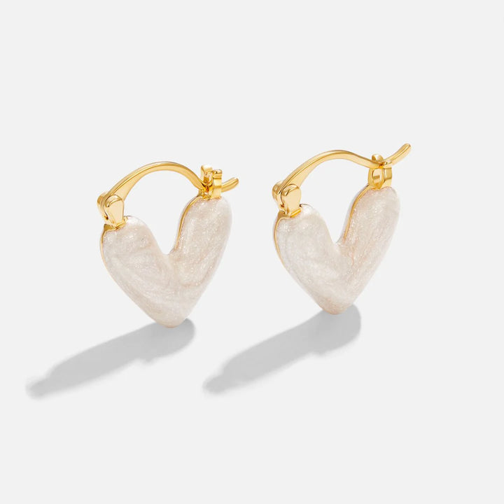 Women’s 18K Gold-Plated Heart Hoop Earrings