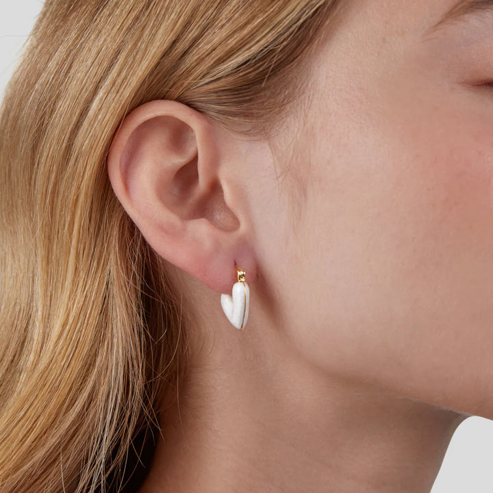 Women’s 18K Gold-Plated Heart Hoop Earrings
