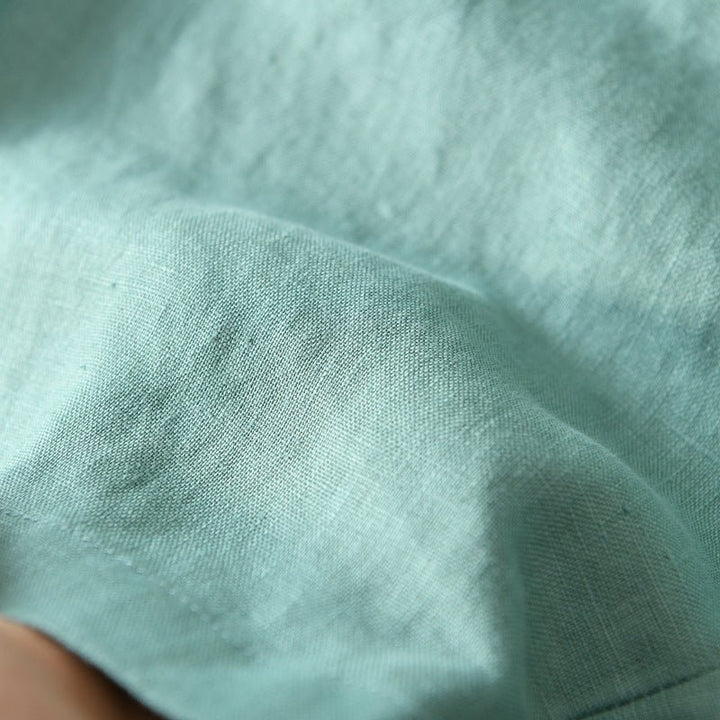 Men's Relaxed-Fit Mid-Rise Drawstring Linen Shorts
