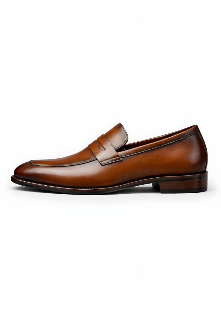 Men's Slip-On Penny Loafer Dress Shoes - Brown