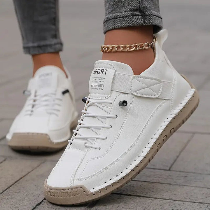Men's Wide-Fit Orthopedic Arch-Support Leather Sneakers - White (Almost sold out!)