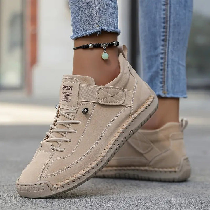 Men's Wide-Fit Orthopedic Arch-Support Leather Sneakers - Beige (Almost sold out!)