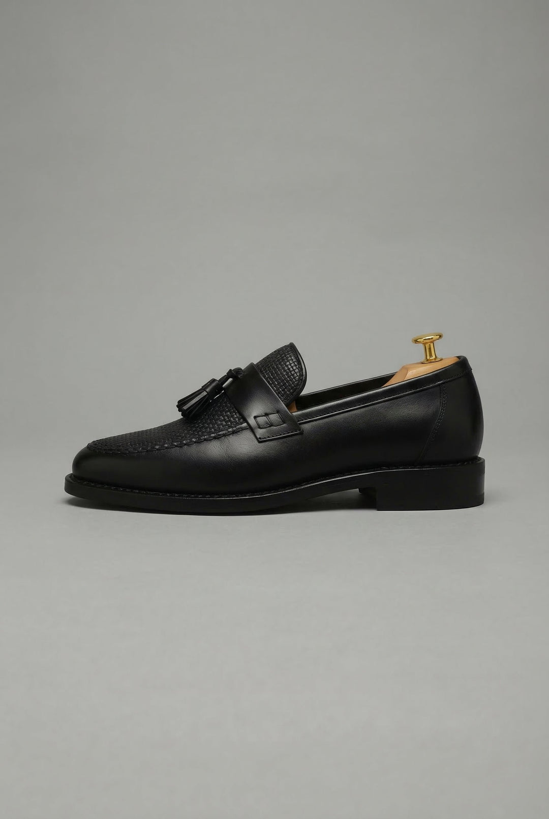 Men's Woven Vamp Tassel Slip-On Dress Loafers