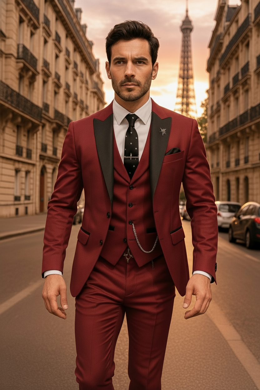 Men Spring Formal Three Piece Suit