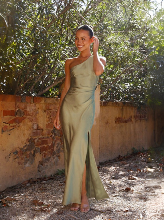 Women's One-Shoulder Maxi Dress