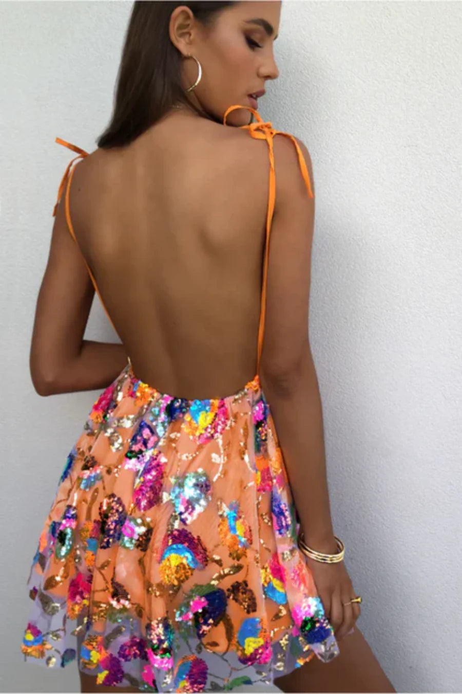 Women's Tropical Print Mini Dress