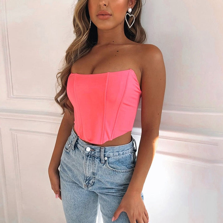 Women's Strapless Fitted Top