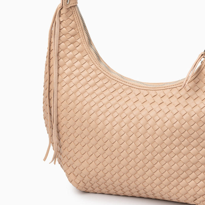 Women’s Woven Basketweave Leather Hobo Bag