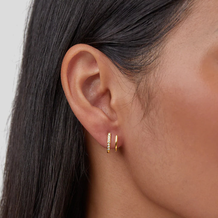 Women’s Gold-Plated Claw Crystal Drop Earrings