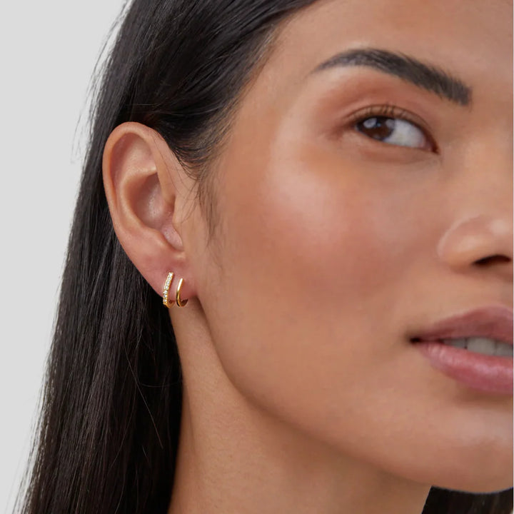 Women’s Gold-Plated Claw Crystal Drop Earrings