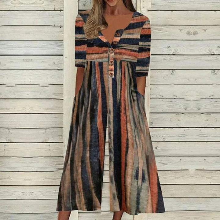 Women's Cotton Button-Front Short-Sleeve Culotte Jumpsuit - Multicolor