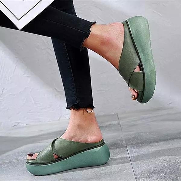 Women's Cushioned X-Strap Flat Slide Sandals
