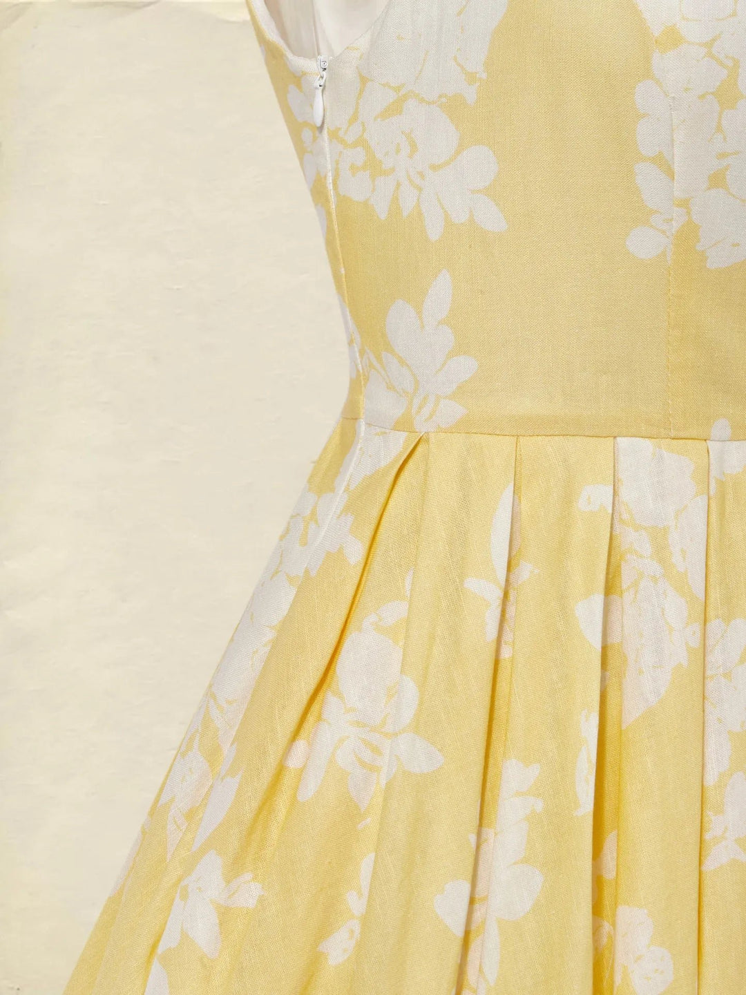 Women's Floral Pleated A-Line Sleeveless Midi Dress