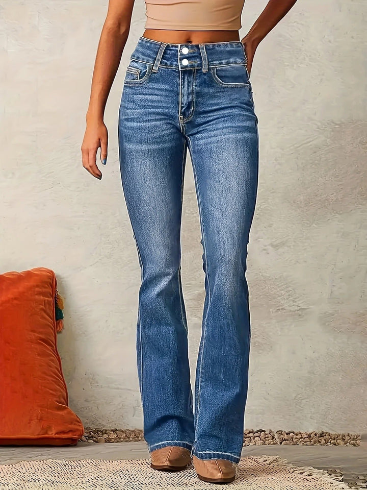 Women's High-Waist Sculpted-Fit Flare Jeans