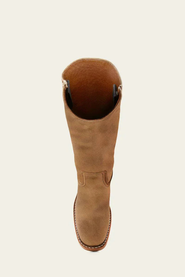 Women's Knee-High Slim-Fit Stacked-Heel Leather Riding Boots