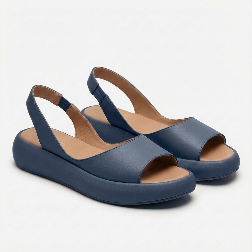 Women's Open-Toe Slingback Platform Sandals - Azul