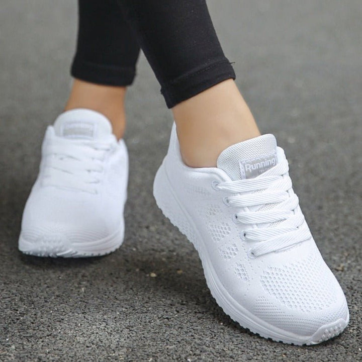 Women's Orthopedic Arch-Support Breathable Mesh Lace-Up Sneakers