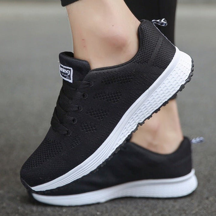 Women's Orthopedic Arch-Support Breathable Mesh Lace-Up Sneakers