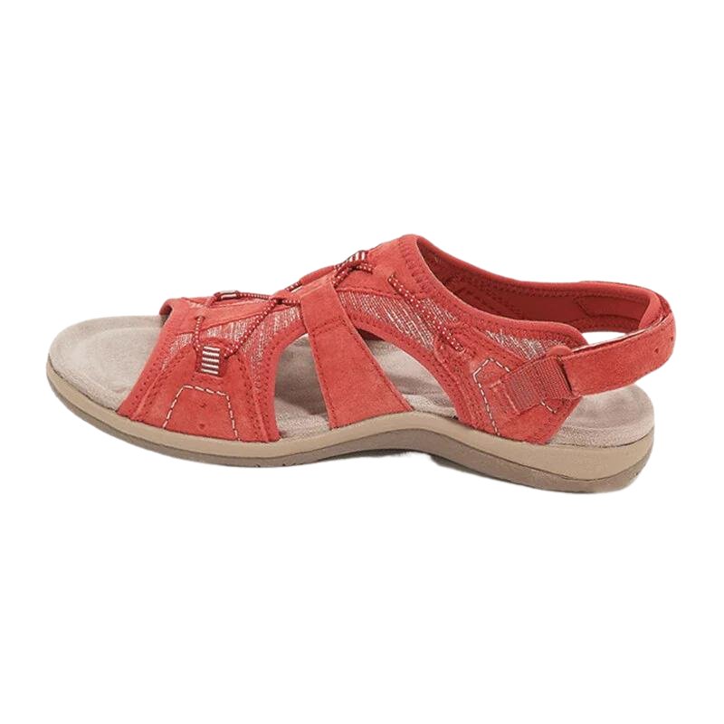 Women's Orthopedic Arch-Support Open-Toe Comfort Sandals - Red