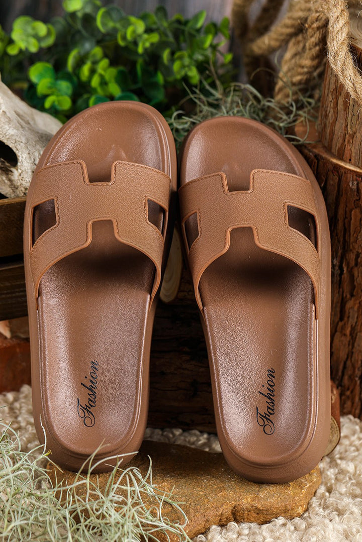 Women's Orthopedic Cut-Out Platform Slide Sandals