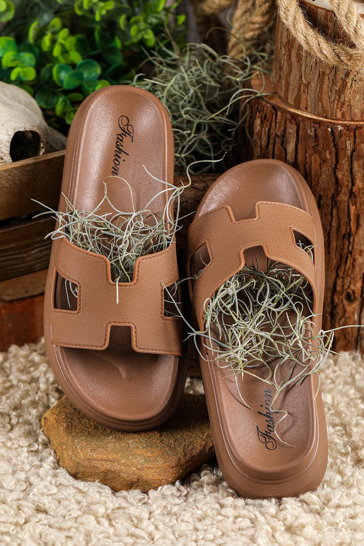 Women's Orthopedic Cut-Out Platform Slide Sandals