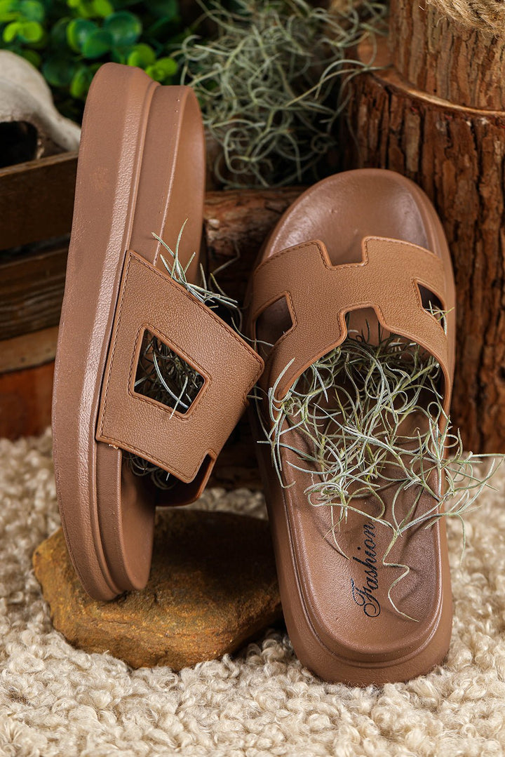Women's Orthopedic Cut-Out Platform Slide Sandals