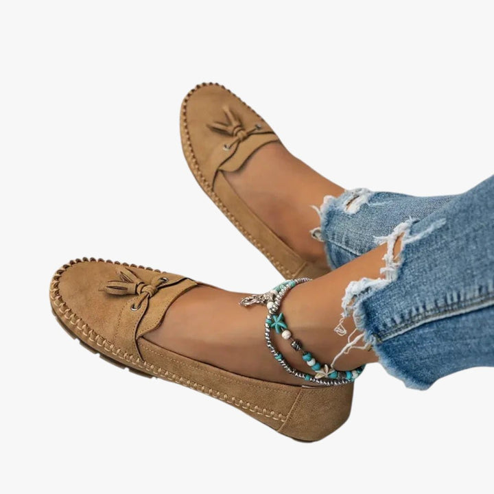 Women's Suede Tassel Slip-On Flat Loafers